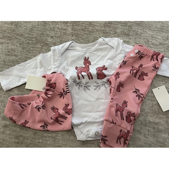 Woodland Baby Outfit - 3 Piece Set - Picture 2 of 4